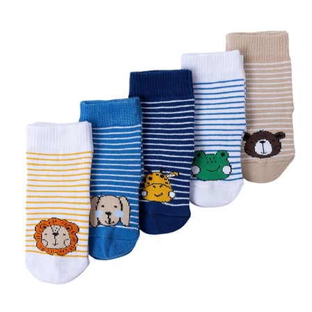 HelloBaby Erkek Bebek 5li Soket Çorap Çizgili