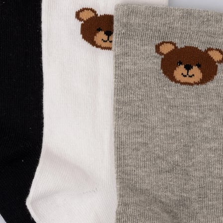 HelloBaby Erkek Bebek 3lü Soket Çorap Hayvan Baskılı