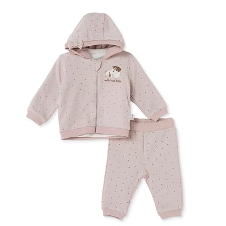 Bebetto Kız Bebek Sweatshirt-Hırka-Alt Hayvan Baskılı Bisiklet Yaka Long Sleeve Patiksiz
