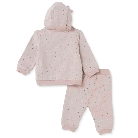 Bebetto Kız Bebek Sweatshirt-Hırka-Alt Hayvan Baskılı Bisiklet Yaka Long Sleeve Patiksiz