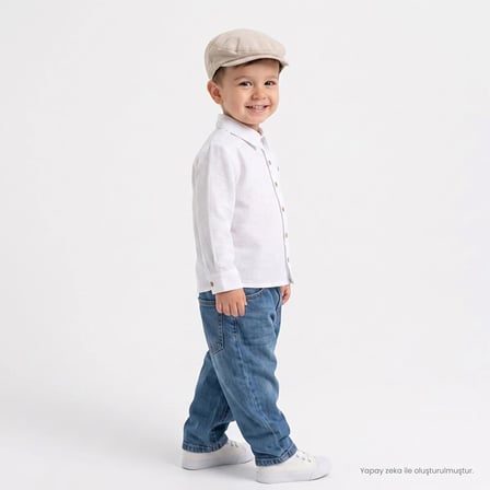 HelloBaby Erkek Bebek Gömlek Düğmeli Hakim Yaka Long Sleeve