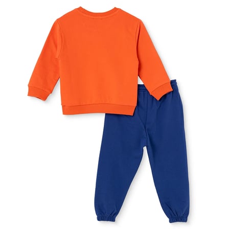 HelloBaby Erkek Bebek Eşofman Takımı Dinozor Baskılı Bağcıklı Bisiklet Yaka Long Sleeve Ribanalı