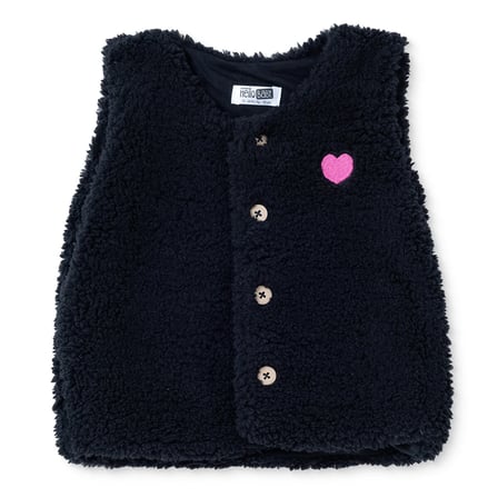 HelloBaby Kız Bebek Welsoft Yelek Düğmeli Bisiklet Yaka Sleeveless