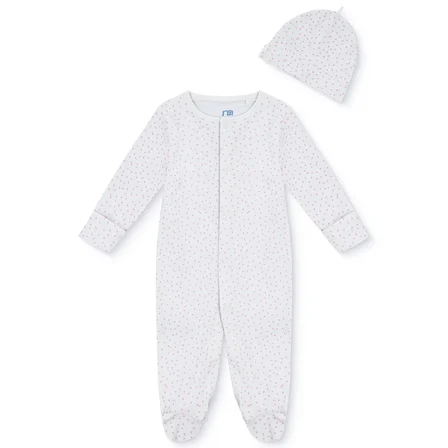 Mothercare Kız Bebek Tulum-Şapka Çıtçıtlı Bisiklet Yaka Long Sleeve Patikli