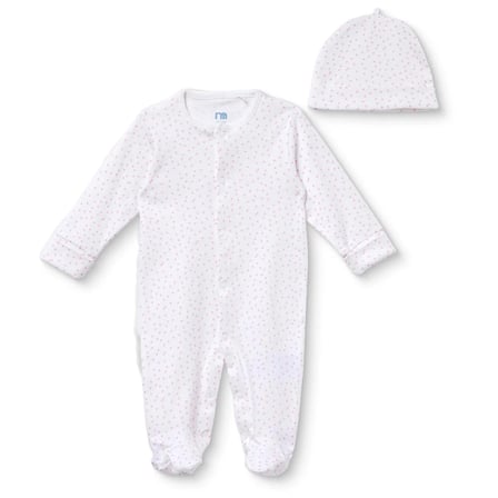 Mothercare Kız Bebek Tulum-Şapka Çıtçıtlı Bisiklet Yaka Long Sleeve Patikli