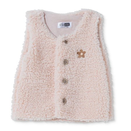 HelloBaby Kız Bebek Welsoft Yelek Düğmeli Bisiklet Yaka Sleeveless