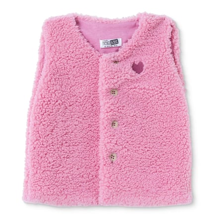HelloBaby Kız Bebek Welsoft Yelek Düğmeli Bisiklet Yaka Sleeveless