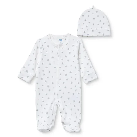 Mothercare Erkek Bebek Tulum-Şapka Çıtçıtlı Bisiklet Yaka Long Sleeve Patikli