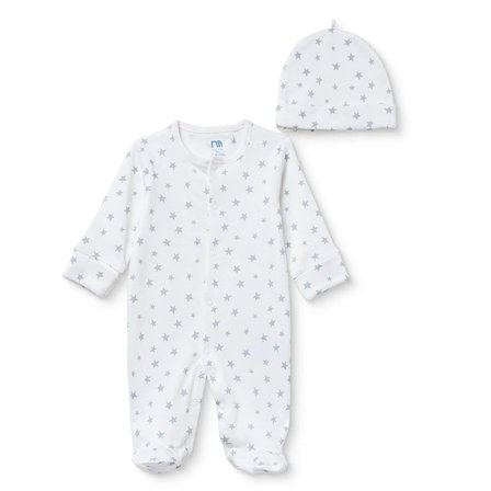 Mothercare Erkek Bebek Tulum-Şapka Çıtçıtlı Bisiklet Yaka Long Sleeve Patikli