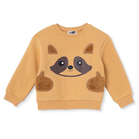 HelloBaby Erkek Bebek Sweatshirt Hayvan Baskılı Bisiklet Yaka Long Sleeve
