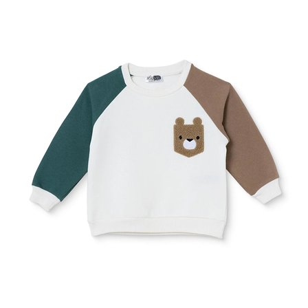 HelloBaby Erkek Bebek Sweatshirt Hayvan Baskılı Bisiklet Yaka Long Sleeve