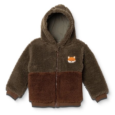 HelloBaby Erkek Bebek Welsoft Mont Hayvan Baskılı Fermuarlı Kapüşonlu Long Sleeve