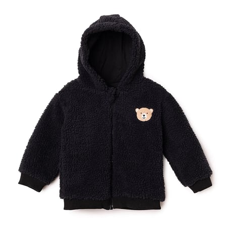 HelloBaby Erkek Bebek Welsoft Mont Hayvan Baskılı Fermuarlı Kapüşonlu Long Sleeve