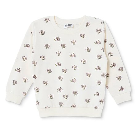HelloBaby Kız Bebek Sweatshirt Çiçek Baskılı Bisiklet Yaka Long Sleeve