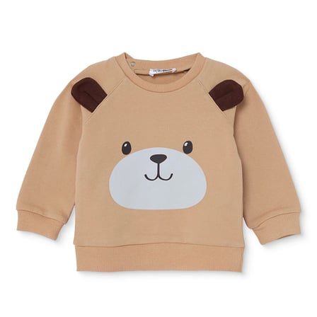 HelloBaby Erkek Bebek Sweatshirt Çizgili Çıtçıtlı Bisiklet Yaka Long Sleeve
