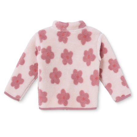 HelloBaby Kız Bebek Welsoft Hırka Çiçek Baskılı Fermuarlı Dik Yaka Long Sleeve