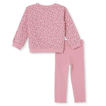 HelloBaby Kız Bebek Bluz-Tayt Çiçek Baskılı Bisiklet Yaka Long Sleeve Reçme