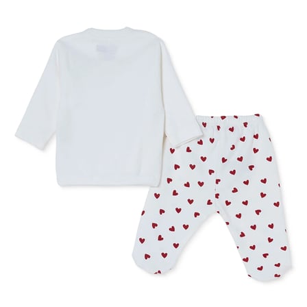 HelloBaby Kız Bebek 5li Hastane Çıkışı Hayvan Baskılı Çıtçıtlı Zarf Yaka Long Sleeve Patikli