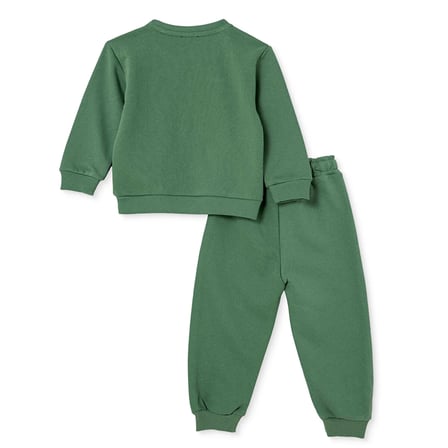 HelloBaby Erkek Bebek Eşofman Takımı Kamp Baskılı Bisiklet Yaka Long Sleeve Ribanalı