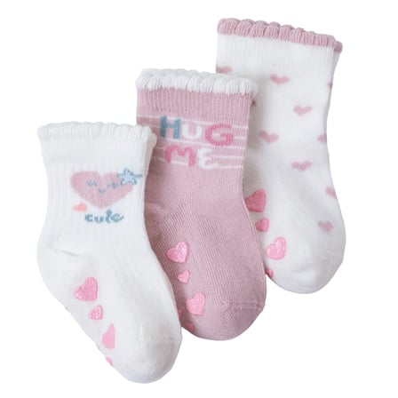 HelloBaby Kız Bebek 3lü Kaydırmaz Çorap