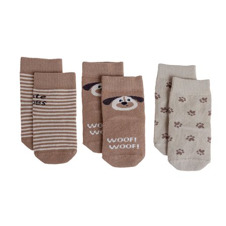 HelloBaby Erkek Bebek 3lü Soket Çorap Hayvan Baskılı