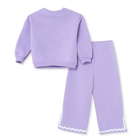 HelloBaby Kız Bebek Bluz-Pantolon Unicorn Baskılı Bisiklet Yaka Long Sleeve Reçme