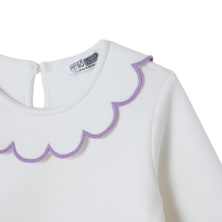 HelloBaby Kız Bebek Bluz-Pantolon Modelli Yaka Long Sleeve Reçme