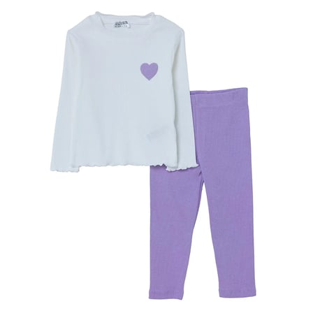 HelloBaby Kız Bebek Bluz-Tayt Çiçek Baskılı Bisiklet Yaka Long Sleeve Reçme