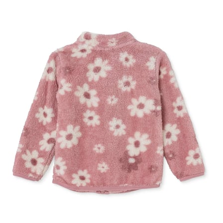 HelloBaby Kız Bebek Welsoft Hırka Çiçek Baskılı Fermuarlı Dik Yaka Long Sleeve