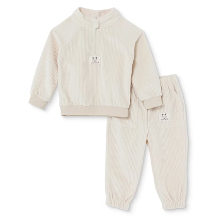 HelloBaby Erkek Bebek Sweatshirt-Pantolon Fermuarlı Dik Yaka Long Sleeve Ribanalı