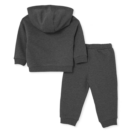 HelloBaby Erkek Bebek Eşofman Takımı Ayı Baskılı Kapüşonlu Long Sleeve Lastikli