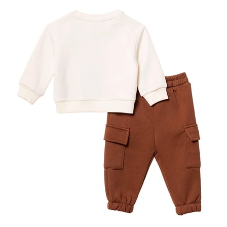 HelloBaby Erkek Bebek Eşofman Takımı Hayvan Baskılı Bisiklet Yaka Long Sleeve Lastikli
