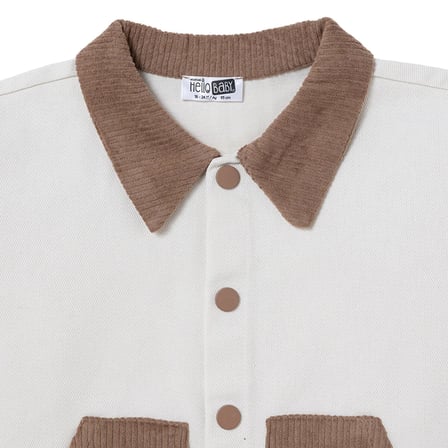 HelloBaby Erkek Bebek Ceket Düğmeli Gömlek Yaka Long Sleeve