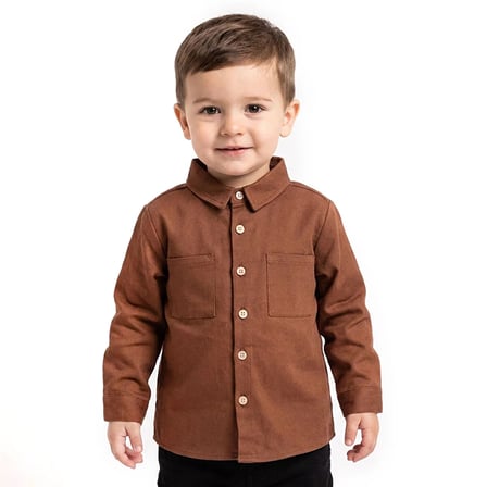 HelloBaby Erkek Bebek Gömlek Düğmeli Gömlek Yaka Long Sleeve
