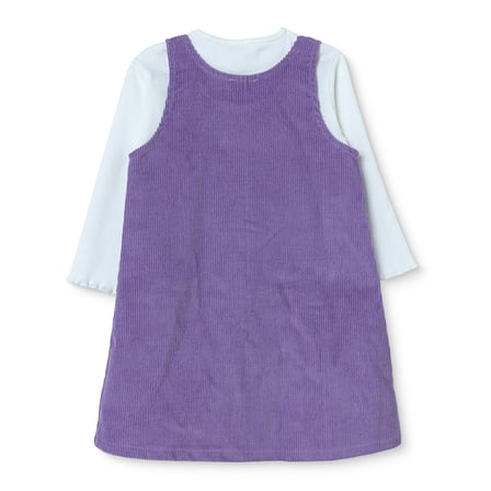 HelloBaby Kız Bebek Salopet-Tişört Kalp Baskılı Bisiklet Yaka Long Sleeve Reçme