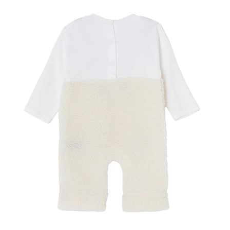 HelloBaby Erkek Bebek Salopet-Sweatshirt Ayı Baskılı Düğmeli Bisiklet Yaka Long Sleeve Patiksiz