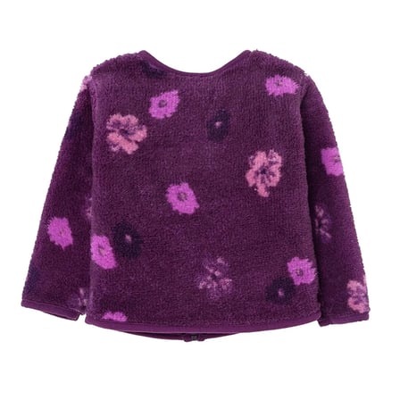 HelloBaby Kız Bebek Welsoft Hırka Çiçek Baskılı Fermuarlı Bisiklet Yaka Long Sleeve