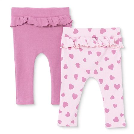 HelloBaby Kız Bebek 2li Alt Kalp Baskılı Patiksiz