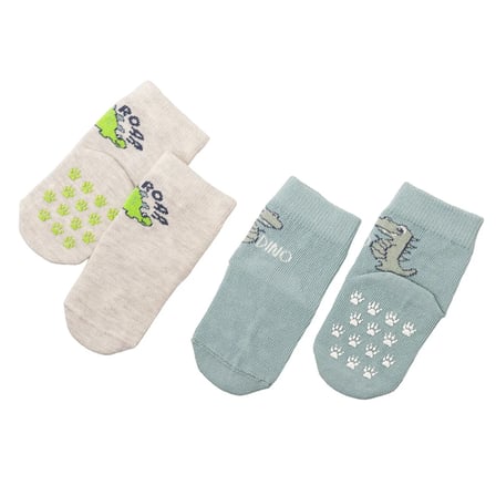 HelloBaby Erkek Bebek 3lü Kaydırmaz Çorap Hayvan Baskılı