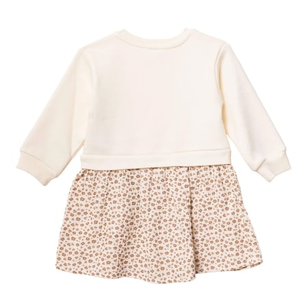 HelloBaby Kız Bebek Elbise Fiyonk Baskılı Bisiklet Yaka Long Sleeve