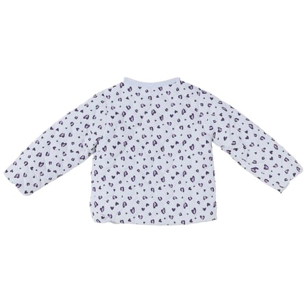 HelloBaby Kız Bebek Ceket Kalp Baskılı Fermuarlı Bisiklet Yaka Long Sleeve