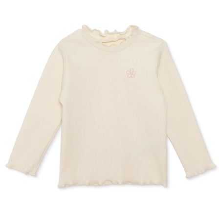 HelloBaby Kız Bebek Tişört Çiçek Baskılı Bisiklet Yaka Long Sleeve