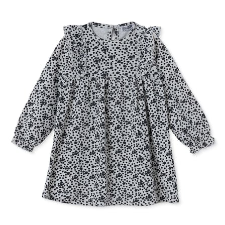 HelloBaby Kız Bebek Elbise Çiçek Baskılı Bisiklet Yaka Long Sleeve