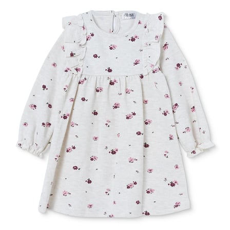 HelloBaby Kız Bebek Elbise Çiçek Baskılı Bisiklet Yaka Long Sleeve