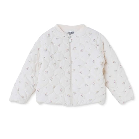 HelloBaby Kız Bebek Ceket Çiçek Baskılı Fermuarlı Bisiklet Yaka Long Sleeve