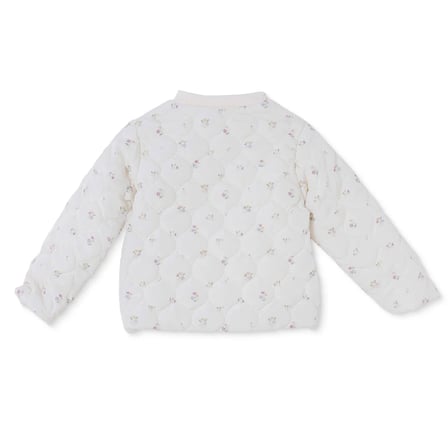 HelloBaby Kız Bebek Ceket Çiçek Baskılı Fermuarlı Bisiklet Yaka Long Sleeve