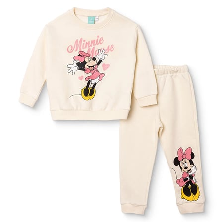 Disney Kız Bebek Lisans Eşofman Takımı Lisans Baskılı Bisiklet Yaka Long Sleeve Lastikli