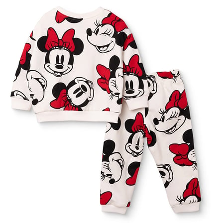 Disney Kız Bebek Lisans Eşofman Takımı Lisans Baskılı Bisiklet Yaka Long Sleeve Ribanalı