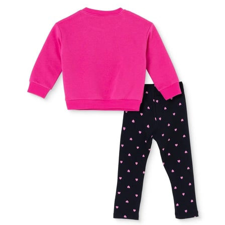 Disney Kız Bebek Lisans Sweatshirt-Tayt Lisans Baskılı Bisiklet Yaka Long Sleeve Reçme