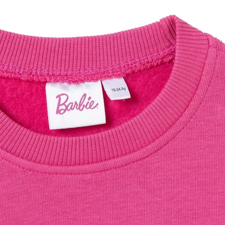 Barbie Kız Bebek Lisans Sweatshirt Lisans Baskılı Bisiklet Yaka Long Sleeve